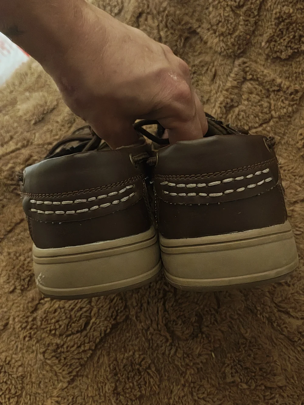 Magellan Men's Brown Leather Boat Shoes